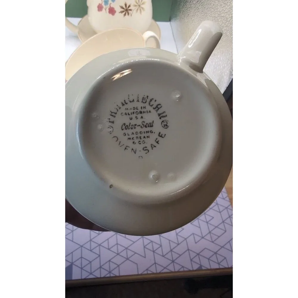 Franciscan Earthenware Creamer and Sugar Set with Cups